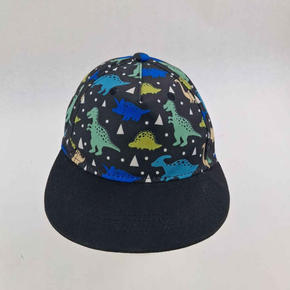 Dinosaur Print Hat Cap Strap Back Adjustable Multicolor Kids Boys 52cm Baseball